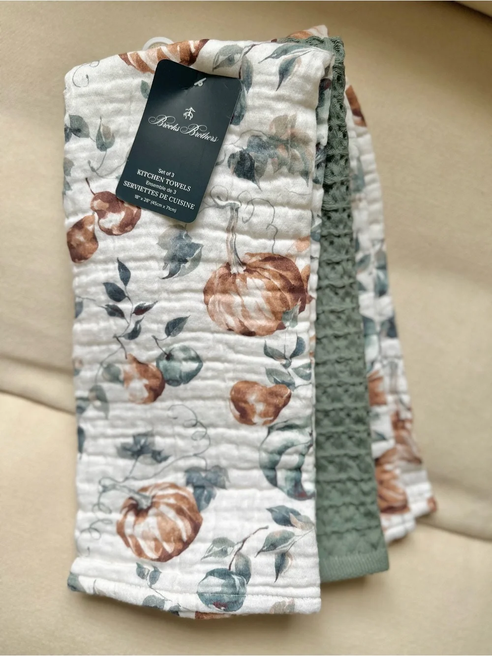 Brooks Brothers Set of 3 Kitchen Towels